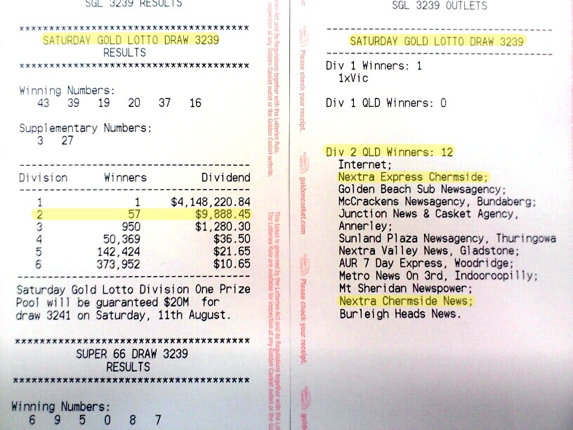 gold lotto prize divisions