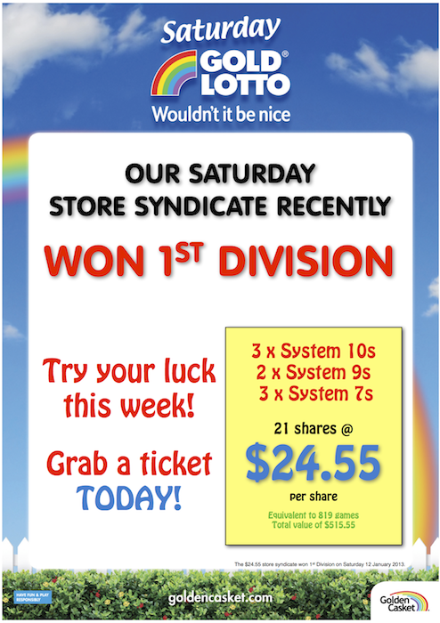 3 and a supp saturday lotto